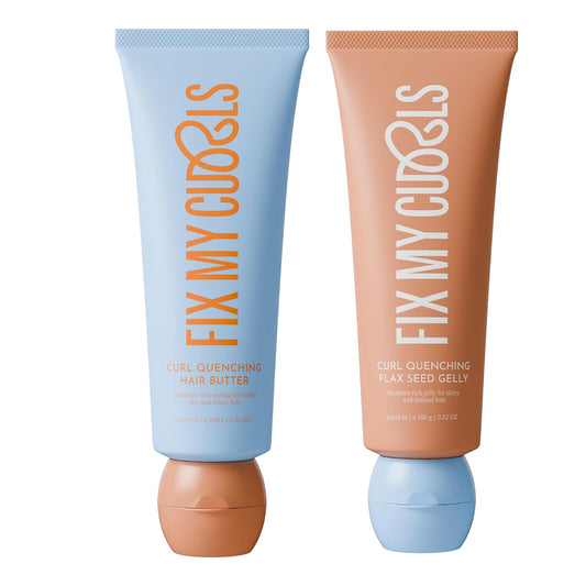 Curl Quenching Moisture Styling Duo | For Curly, Wavy, Dry, Frizzy Hair| Curl Activator with Chia & Aloe Vera | Silicone Free| 3.5oz each