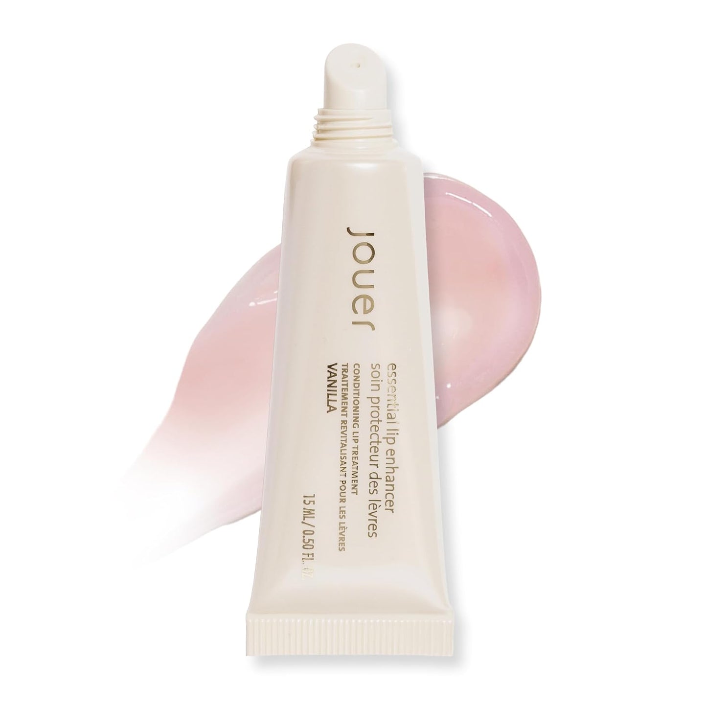 Jouer Essential Vegan Lip Enhancer - Plumping Gloss and Conditioner With Jojoba Seed Oil and Maxi Lip Formula for Fullness - Vanilla (15ml)