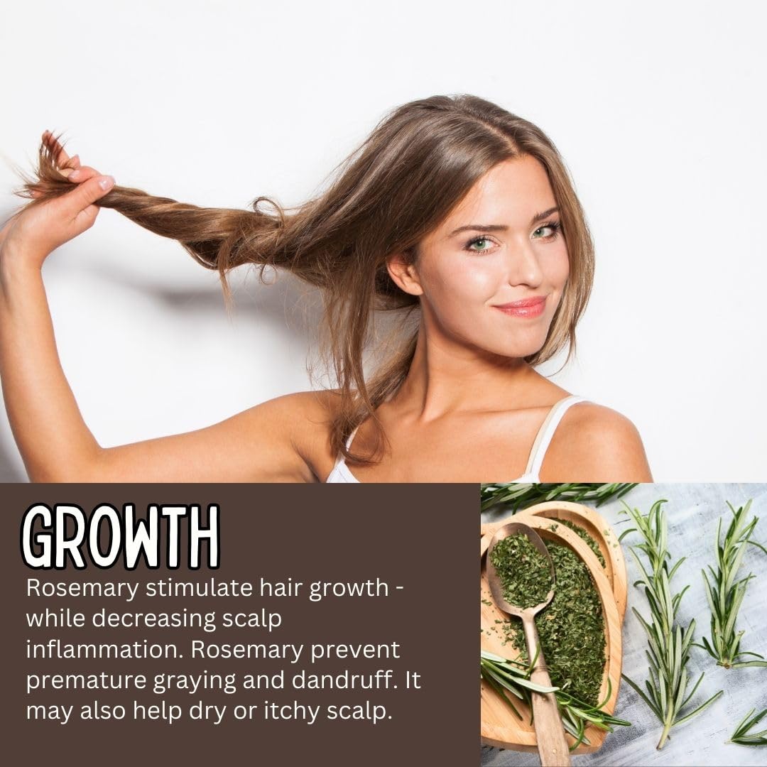 NEW Fermented Rice Water for Hair Growth - Infused with Rosemary, Biotin, Caffeine, Keratin Vegan Non-Greasy Spray Naturally Thicker, Longer, Softer Men & Women (12 OUNCES, Rosemary Lemongrass)