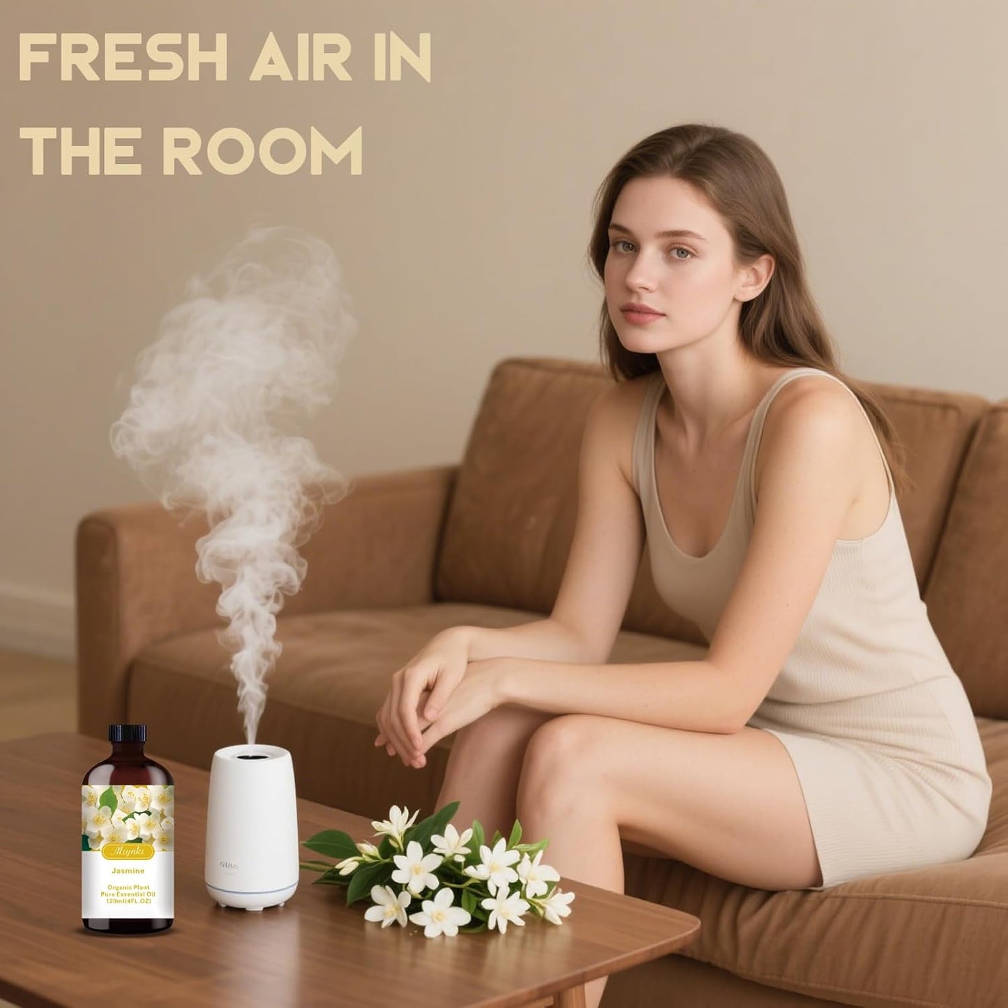 Jasmine Essential Oil-Jasmine Fragrance Oil 4.33oz (130ml)-100% Pure Natural Scent for Diffusers, Candles, Soap Making & Aromatherapy-Relaxing Home & Gift Essential Oil for Bath, Massage