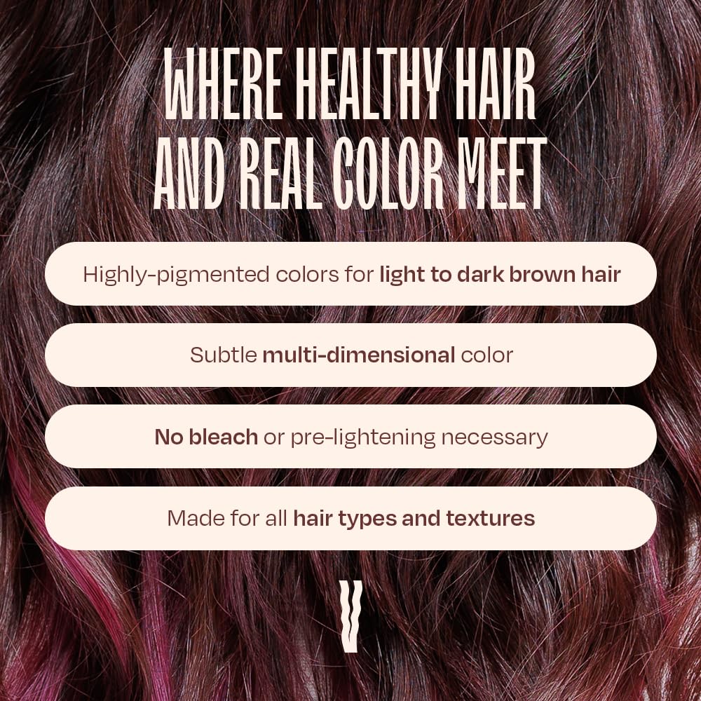 oVertone Daily Color Depositing Conditioner for Dyed & Natural Hair - 4.5oz Temporary Coloring with Shea Butter & Coconut Oil - Refresh Color & Prevent Fading - Vegan & Cruelty-Free, Cherry Chestnut