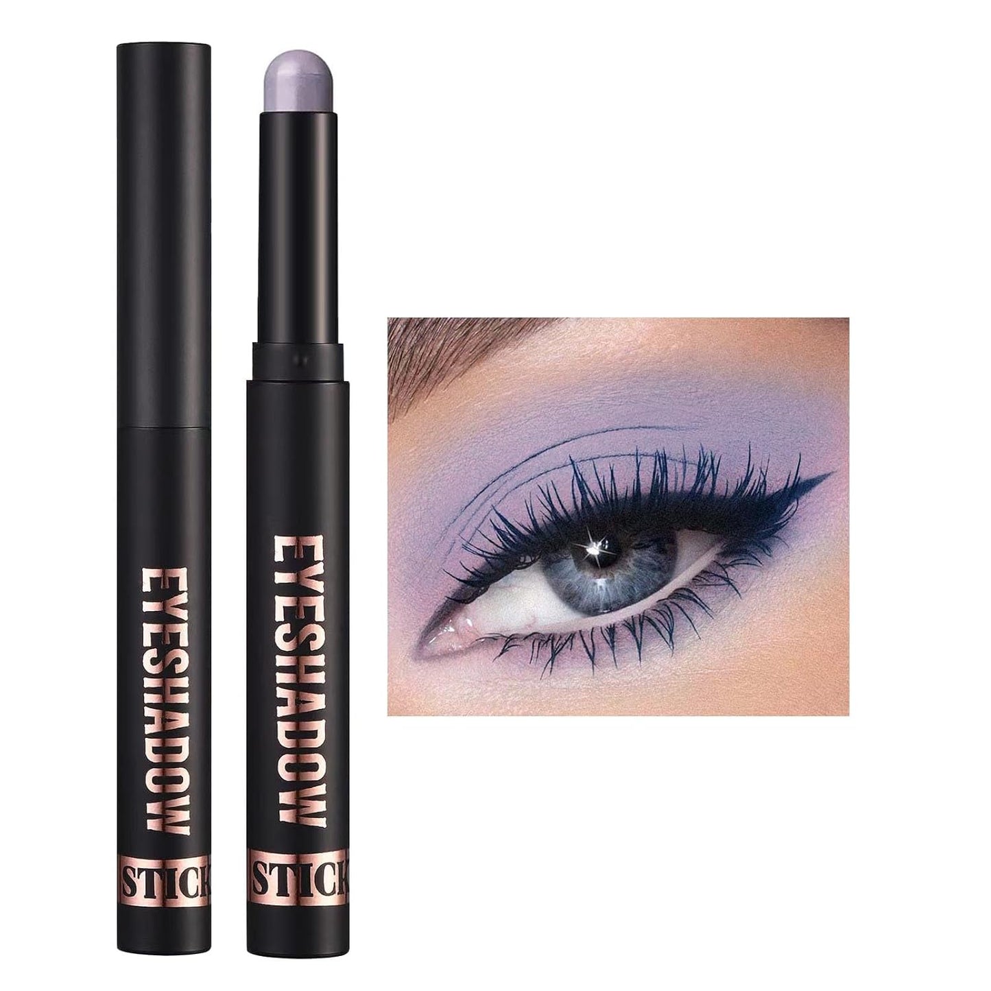 Blue Eyeshadow Stick Blendable Cream Eyeshadow Waterproof Long Lasting High Pigmented eyeshadow Pencil, Hypoallergenic Nude Eye Shadow Stick (20# Periwinkle Matte)