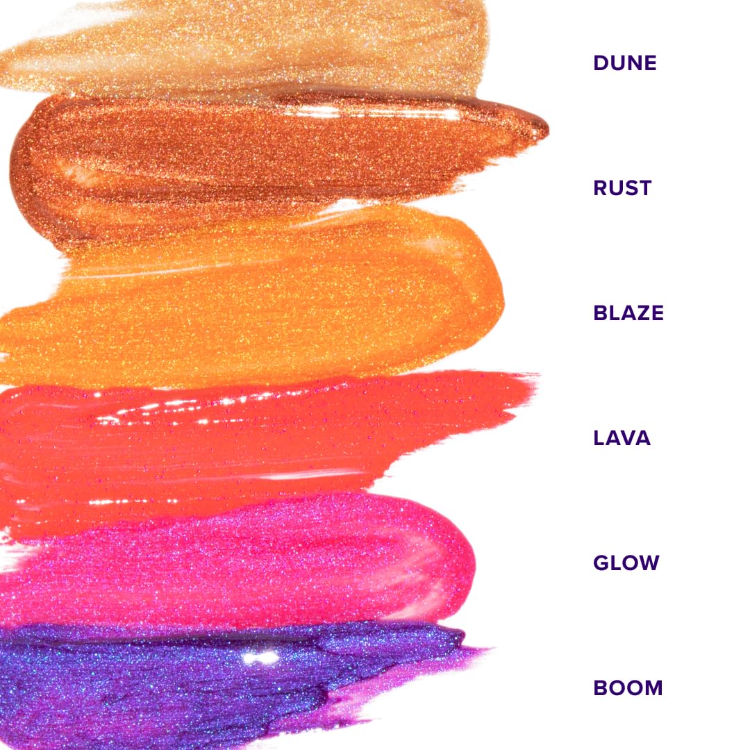 UNICORN SNOT Liquid Metal Lip Paint | Intense Pigment, Non-drying, Metallic Lip Color for Halloween Costume & Anime Cosplay | Gluten Free, Vegan & Cruelty-free Lip Makeup - BLAZE (Orange)