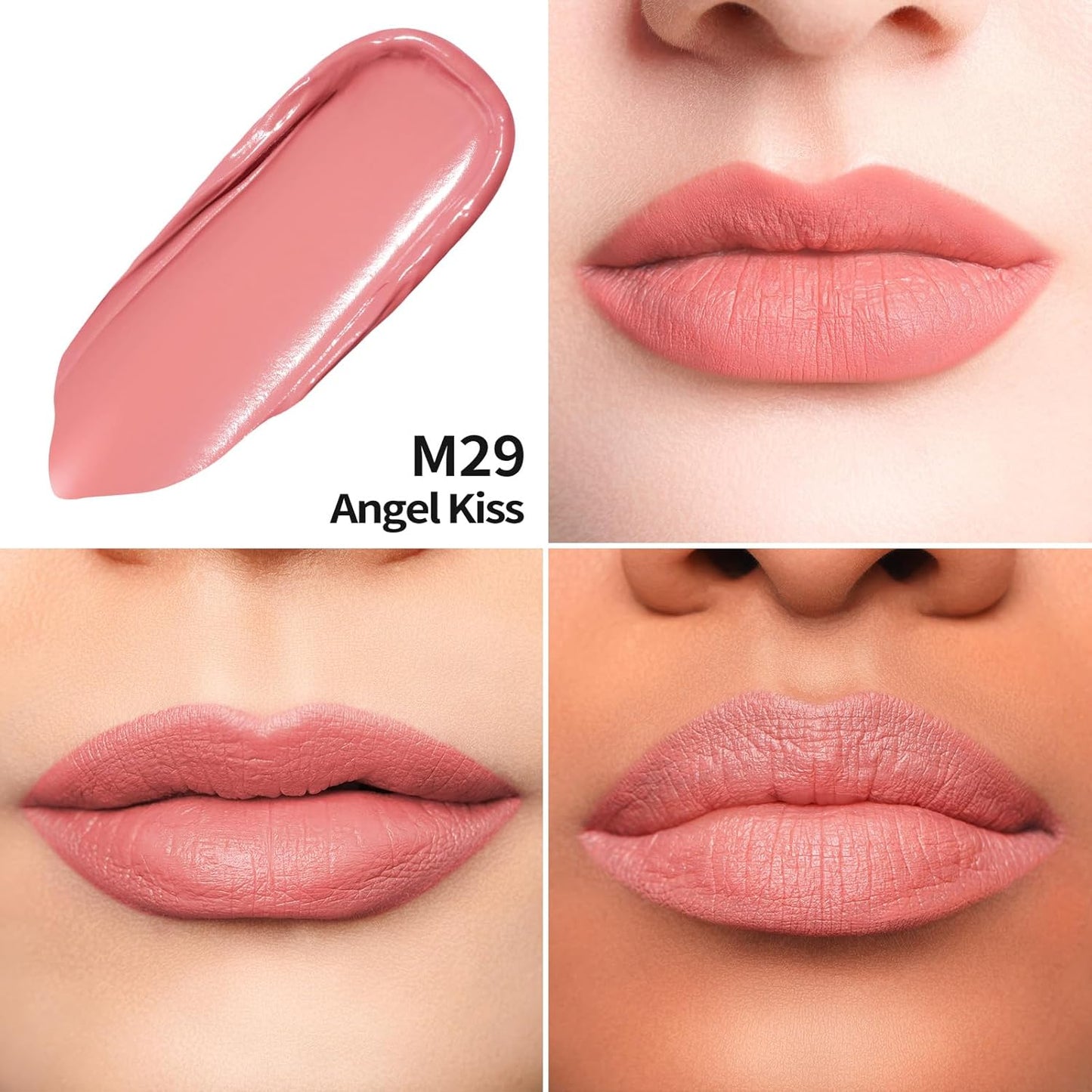 Oulac Pink Matte Lipstick for Women, Long Lasting Liquid Lip Stick High Impact Lip Gloss Full Coverage Lip Makeup with Vitamin E Waterproof Formula,Vegan M29