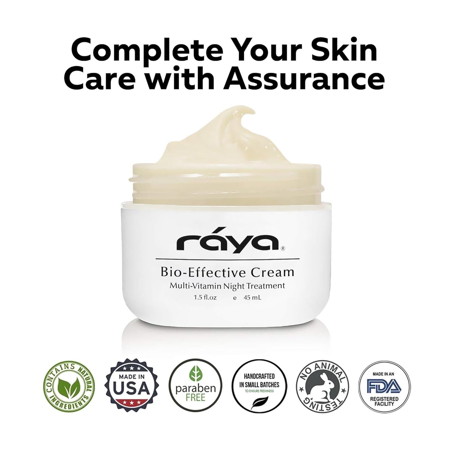 Raya SPA Bio-Effective Night Cream | Deep Recovery Anti-Aging Facial Moisturizer | Firming & Wrinkle Repair | Overnight Face Care for Tone Reviving & Beauty Sleep | Non-Oily Renewing Cream
