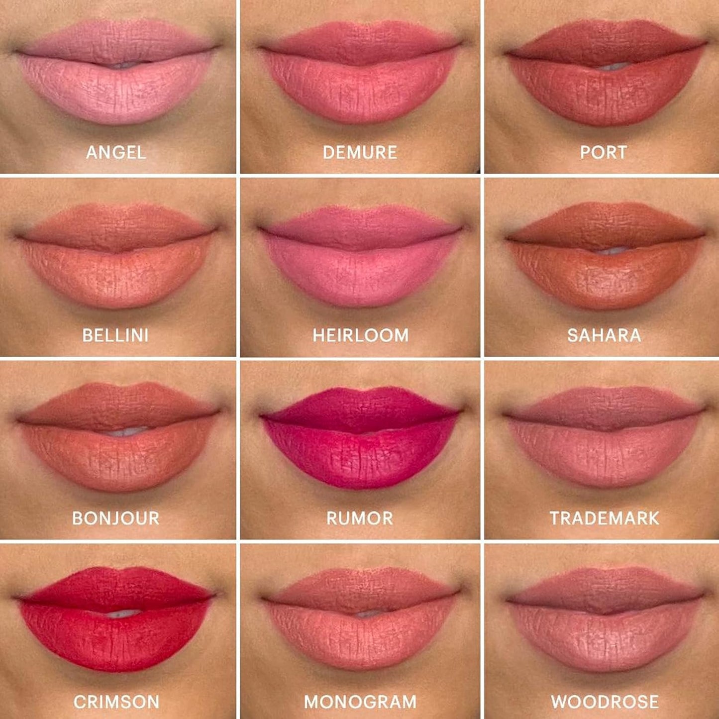 Glo Skin Beauty Suede Matte Lip Crayon (Demure) - Longwearing Formula Stays On All Day, With Conditioning Shea Butter + Mango Seed Oil for a Velvety Smooth Finish