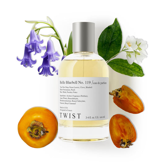 Twist Belle Bluebell No. 119 - Inspired by J. M. Wild Bluebell, Long-Lasting Perfume for Women, Paraben-Free, Vegan, Clean Ingredients, Fragrance – Spray 100 ml | 3.4 fl. oz.
