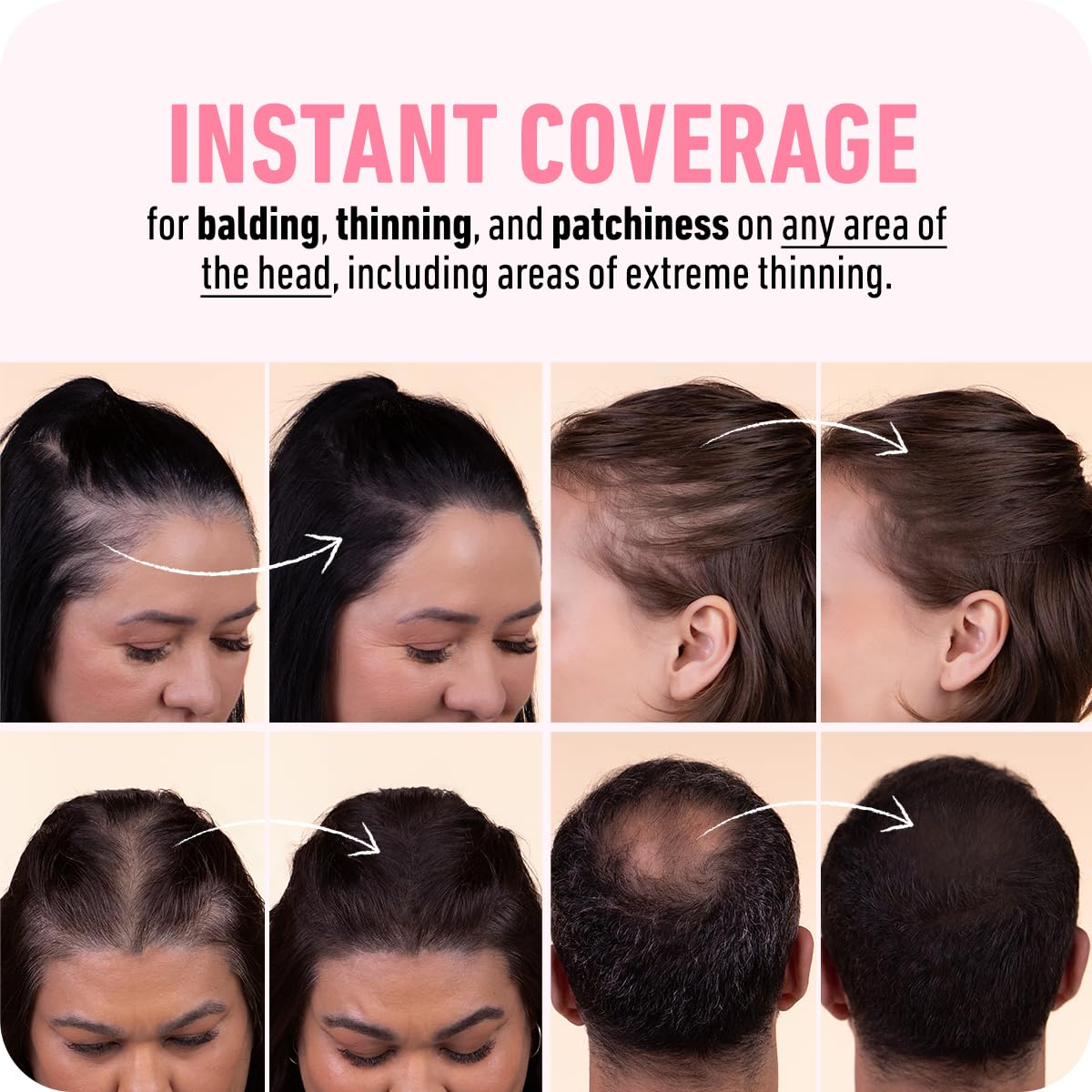 BOLDIFY Hairline Powder - Root Touch Up Hair Color for Gray Coverage - Bald Spot Concealing Hair Powder for Women & Men - 48-Hour Stain-Proof - Ash Brown