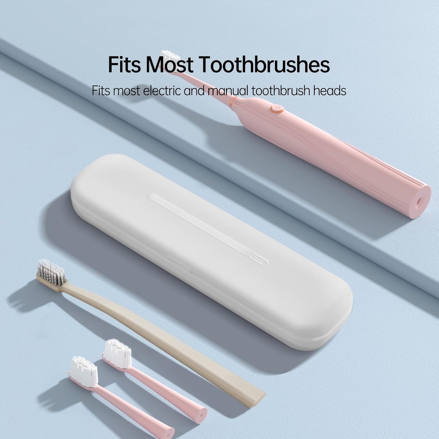 Toothbrush Holder, Toothbrush Cleaner Case, Portable USB Charging Toothbrush Cover with U V-C Light, Travel Toothbrush Holder