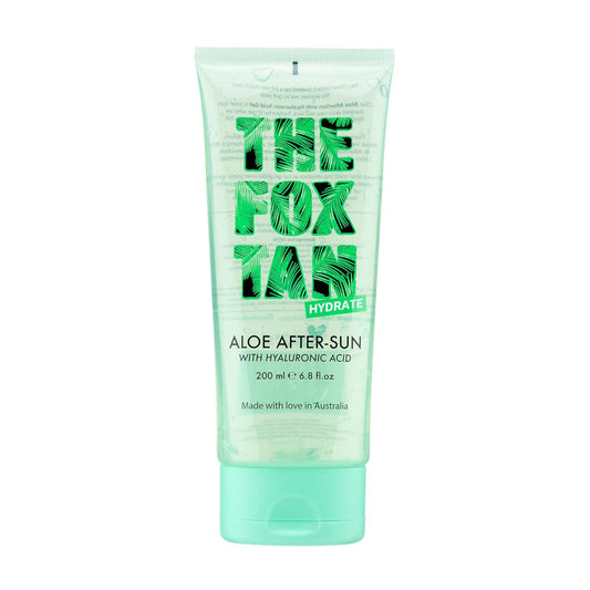 THE FOX TAN Aloe After-Sun Gel, Cooling, Soothing & Hydrating for Sunburnt & Dry Skin, Promotes Long-Lasting Tans, Vegan & Cruelty-Free, 200mL