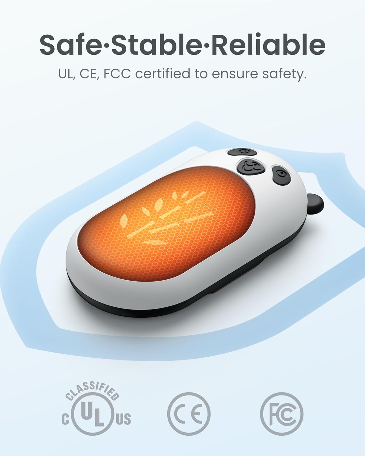 Hand Warmers Rechargeable 2 Pack, 6000mAh Electric Hand Warmer Reusable, 20Hrs Long Heating, Portable Pocket Heater Handwarmer for Women Men, Outdoor Camping, Hunting Gear