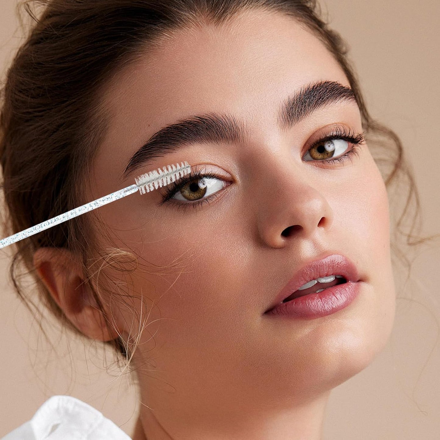 300PCS Disposable Mascara Wands Spoolie Brush Crystal Eyebrow Brushes Eyelash Extension Applicator Makeup Kits(Blue)