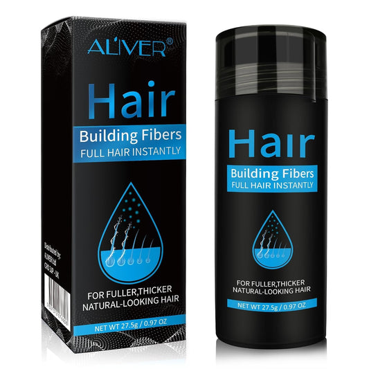 Aliver Hair Fibers for Thinning Hair - Light Brown - 27.5Gr,Undetectable Natural Formula, Thicker Fuller Hair in 15 Seconds, Conceals Hair Loss, Look Younger, for Men & Women Patchy Bald Spot,Crown