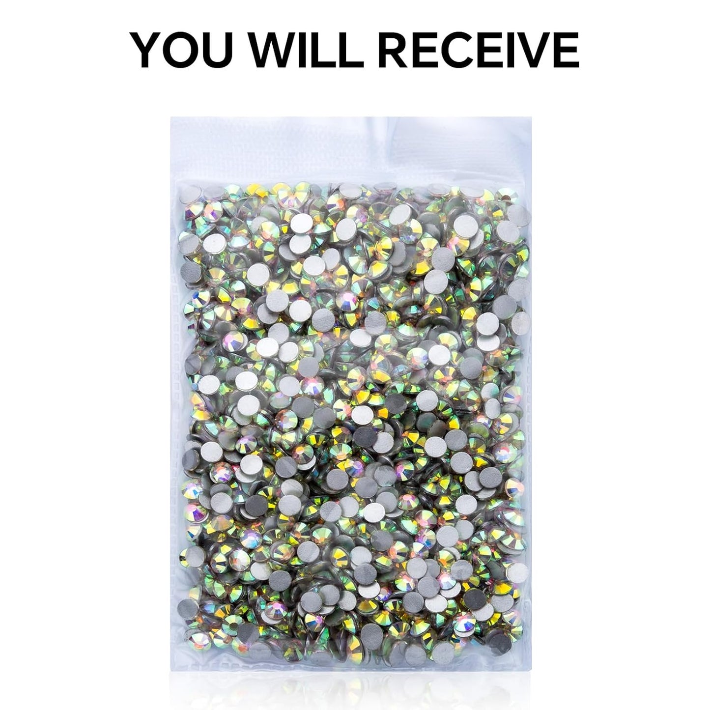 1440Pcs Crystal Ab Crystal Rhinestones,Glass Flatback Rhinestones Gemstones for Nail Face Makeup Art Crafts Clothes Decoration -(SS12,3.0mm,Crystal Ab)