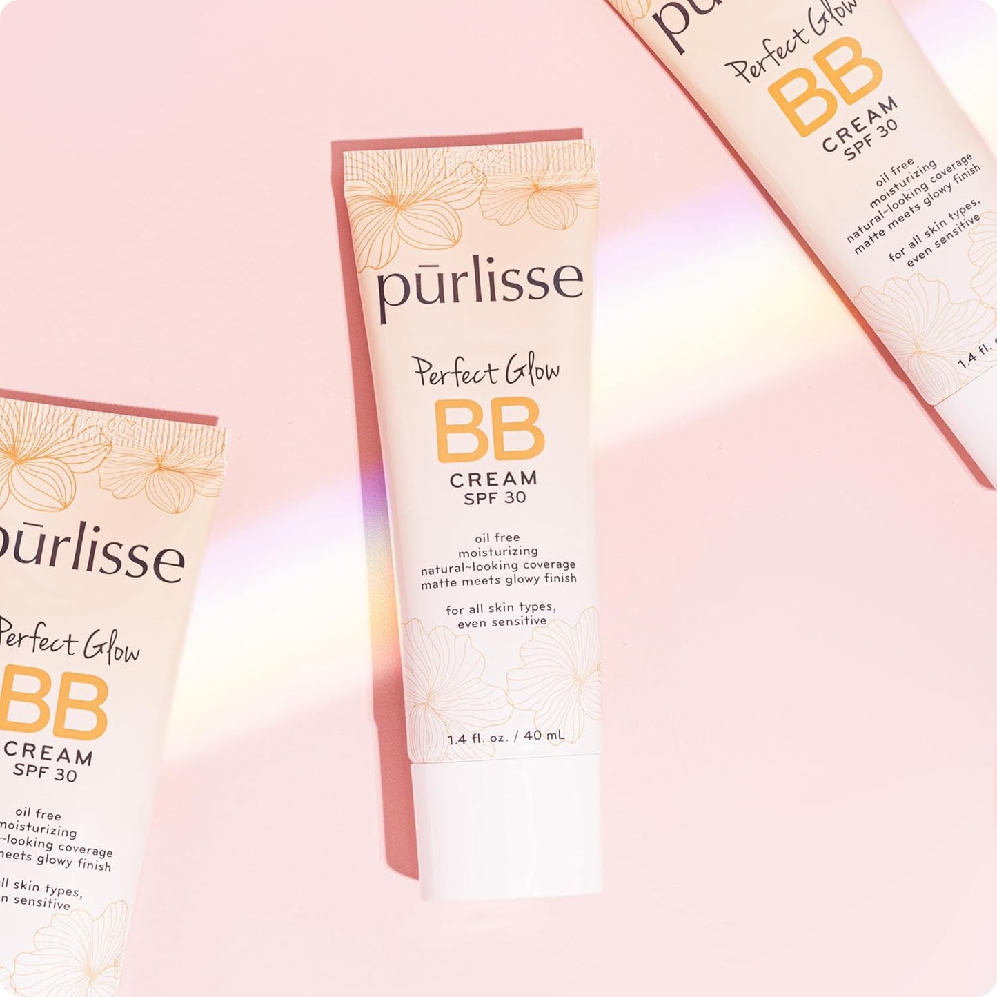 pūrlisse Perfect Glow BB Cream with SPF 30 - Matte Meets Dewy Finish - Enriched with Goji & Hawthorn Berry to Help Improve Skin Texture & Radiance - Medium (1.4 oz)