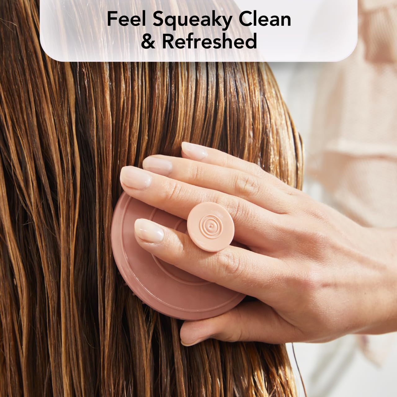 Kitsch Scalp Massager for Hair Care - Scalp Scrubber, Shampoo Brush & Exfoliator for All Hair Types - Relaxing & Exfoliating - Terracotta