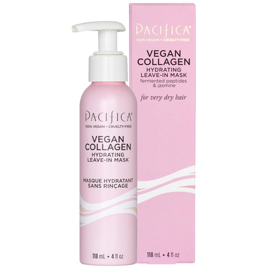 Pacifica Vegan Collagen Leave-In Repair Hair Mask – Leave-In Conditioner Treatment for Dry Damaged Hair, Hydrating Hair Repair Mask to Strengthen, Reduce Breakage & Split Ends Vegan & Cruelty-Free 4oz