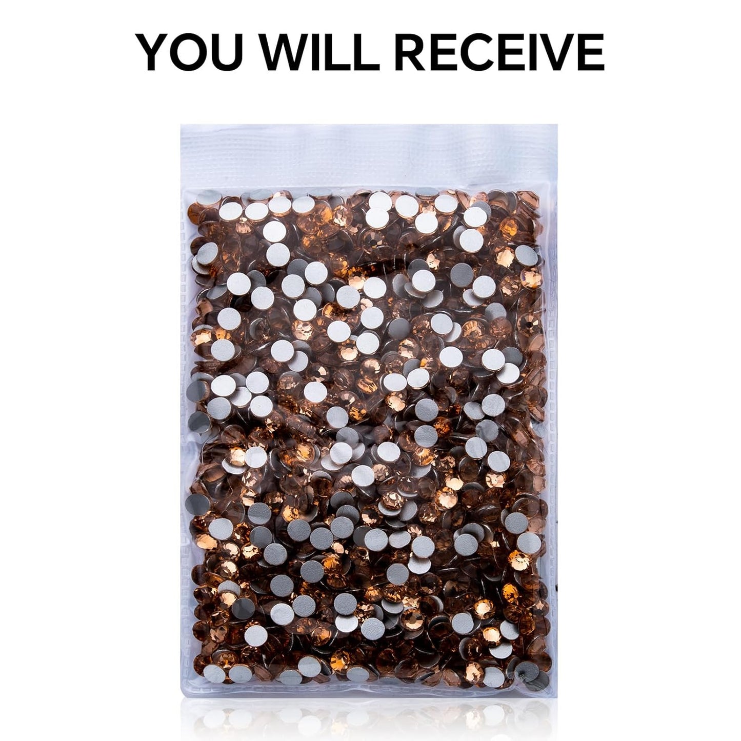 1440Pcs Champagne Crystal Rhinestones,Glass Flatback Rhinestones Gemstones for Nail Face Makeup Art Crafts Clothes Decoration -(SS12,3.0mm,Champagne)