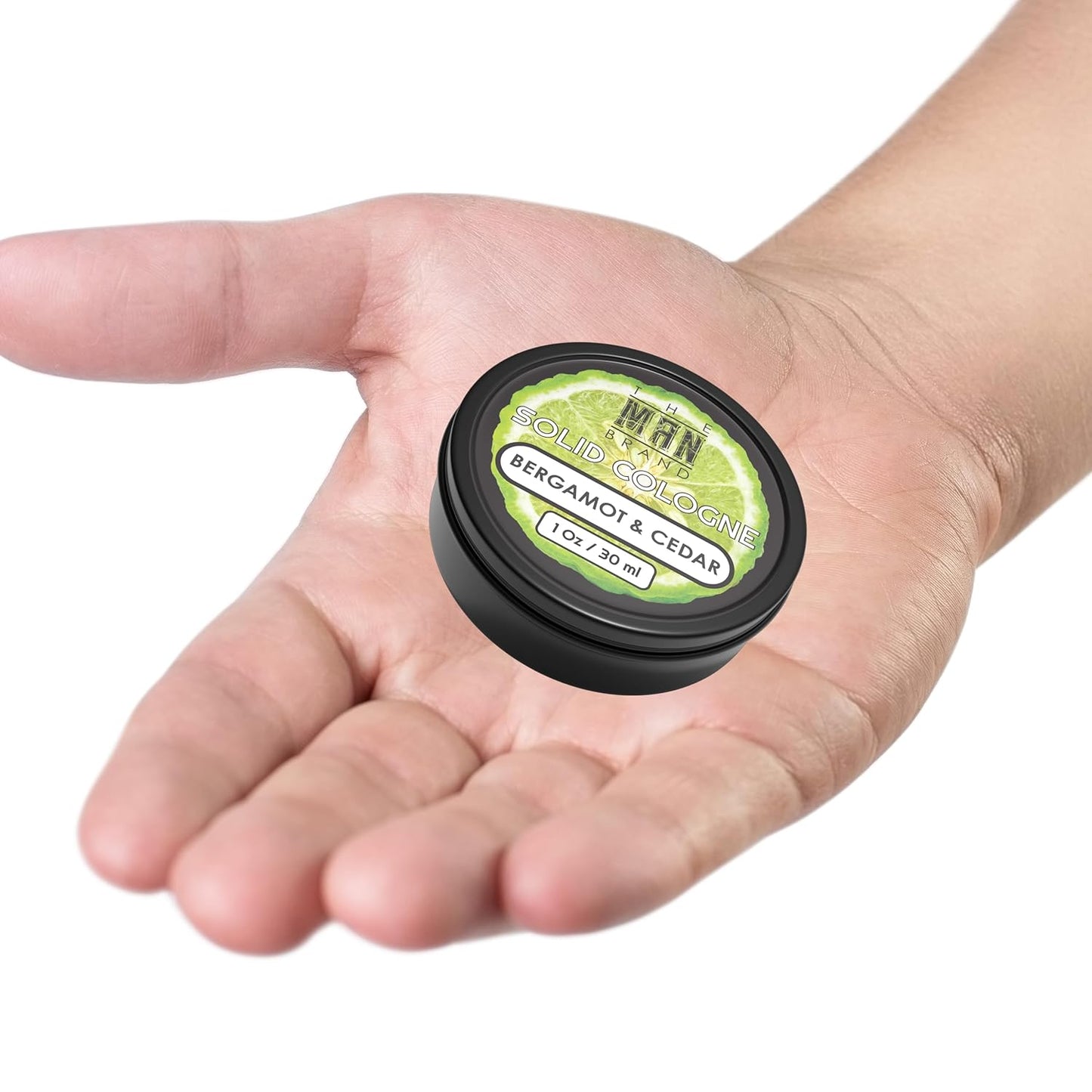 Solid Cologne Men's Bergamot and Cedar Solid Cologne Balm, Wax Bergamot Cologne for men, Solid Perfume with a Citrus Bergamot Scent (1 Ounce, Bergamot Perfume Mens Cologne Balm)
