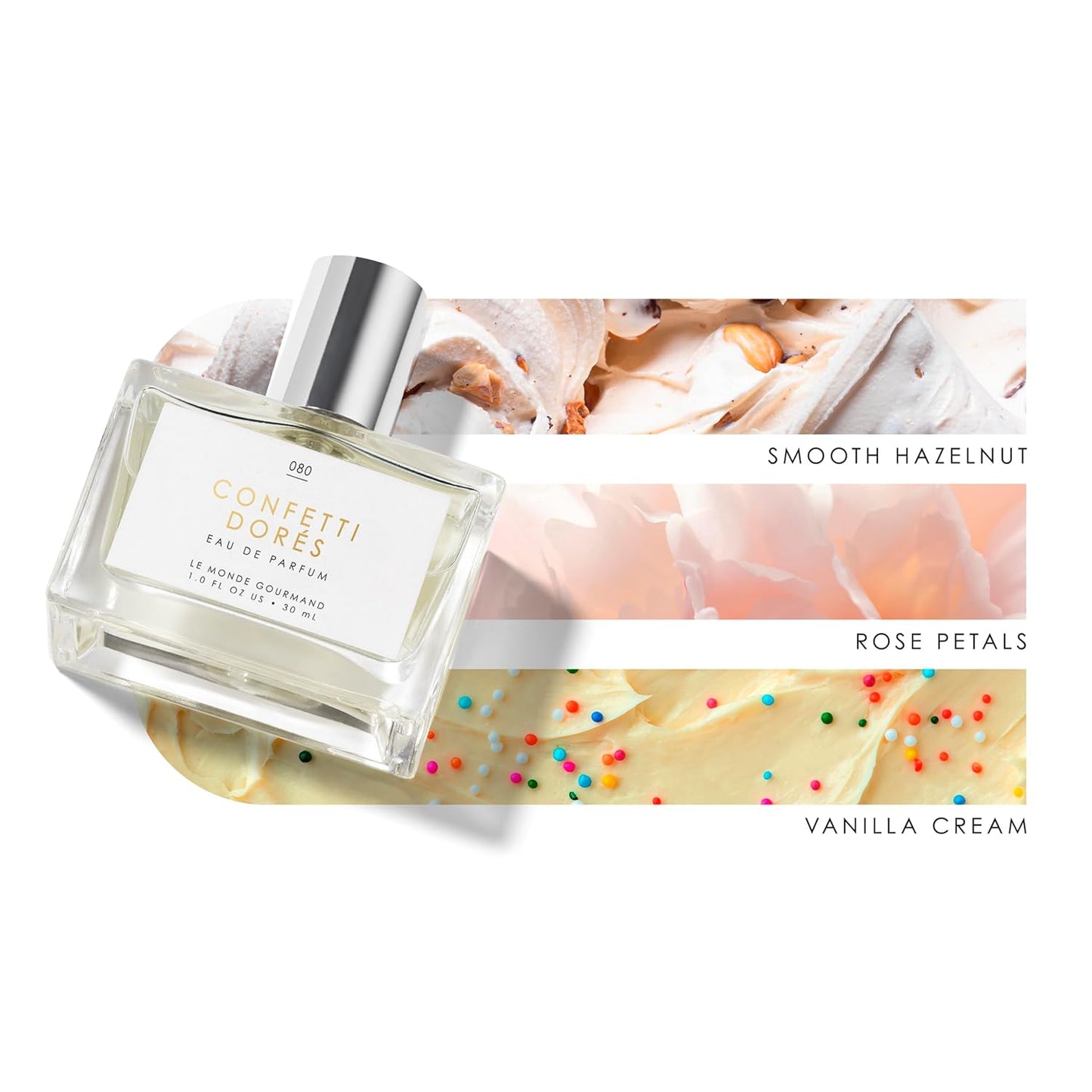 Le Monde Gourmand Confetti Dorés Eau de Parfum- 1 fl oz (30ml) - Birthday Cake, Vanilla, Rose Perfume Notes