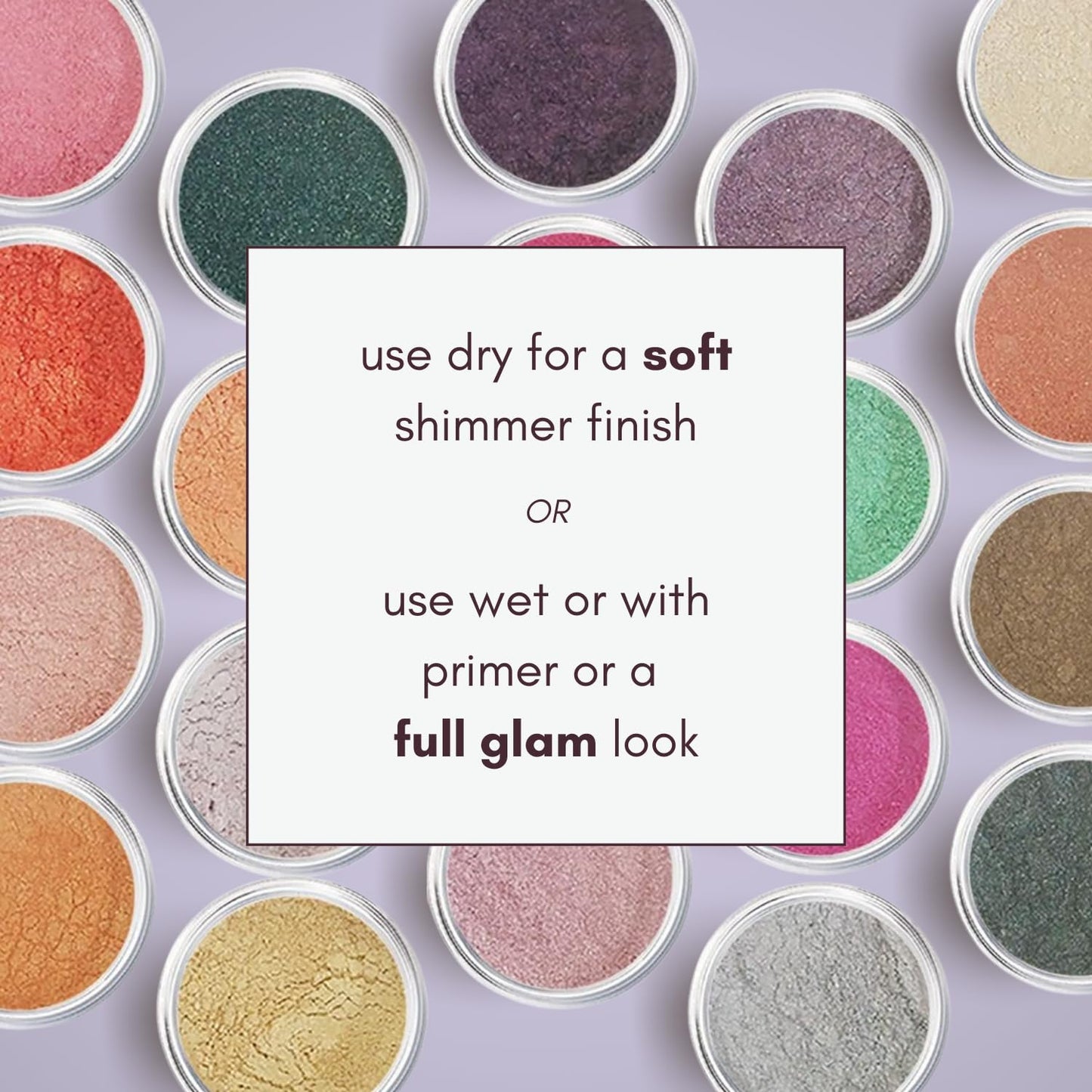 Silver Pink Mineral Loose Eyeshadow - Organic Sparkle and Shimmer Eyeshadow Palette - Highlighter Makeup with Light Pink, Purple, Lavender, Rose Gold, Metallic & Hot Pink Tones