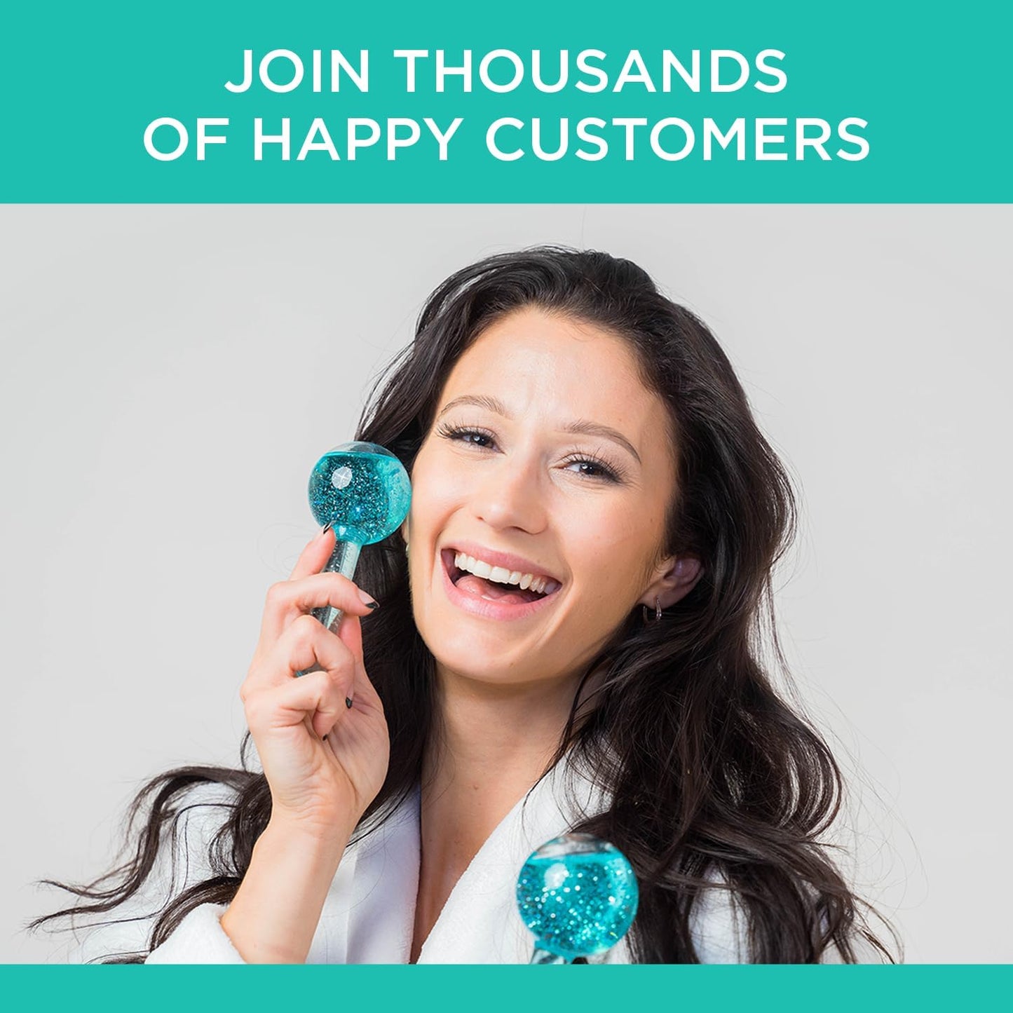 Ice Globes for Face, Freezer Safe and Highly Effective Facial Globes for Daily Beauty Routines, Face Roller to Tighten Skin, Reduce Puffiness, Enhance Circulation and Complexion (Blue)