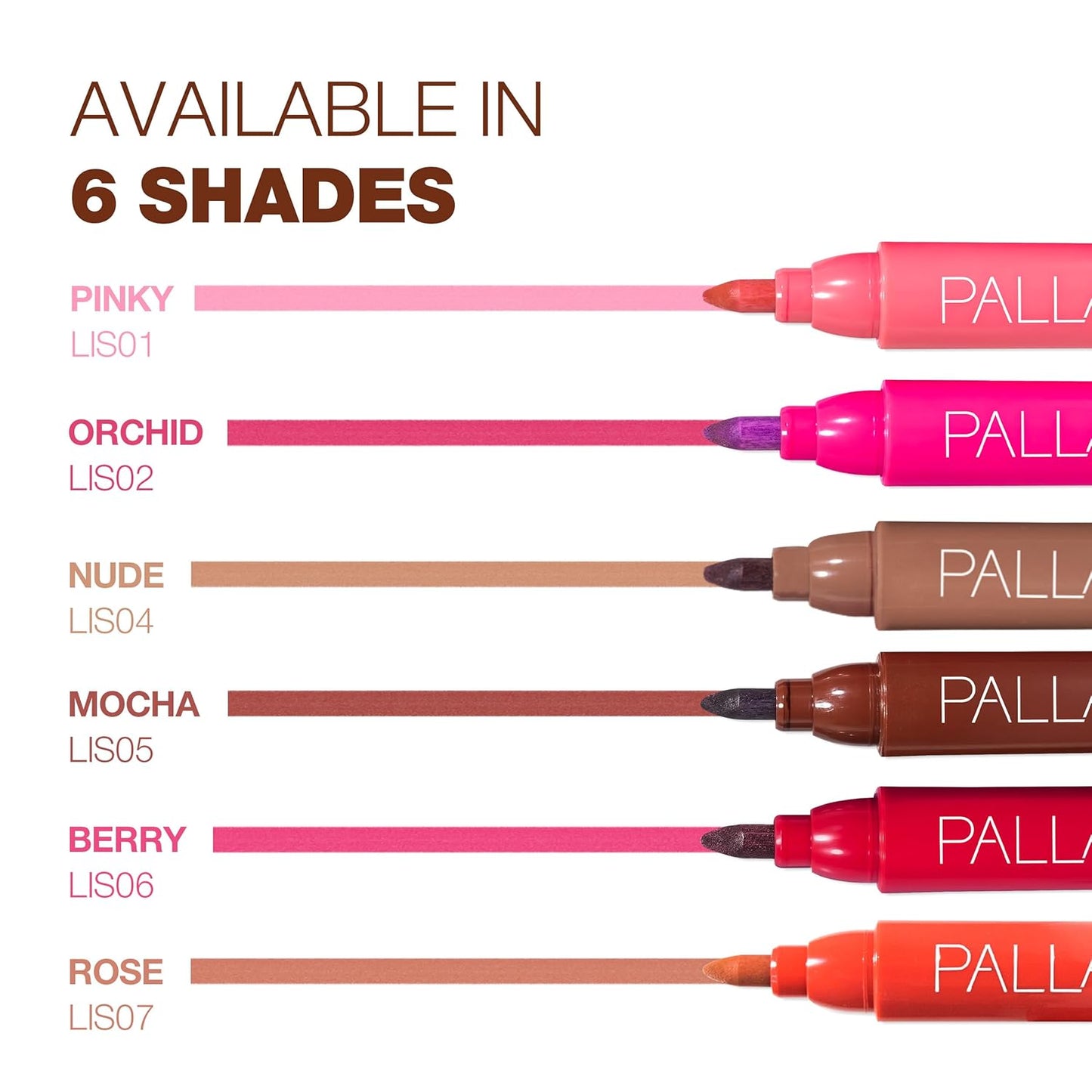 Palladio Lip Stain, Hydrating and Waterproof Formula, Matte Color Look, Longlasting All Day Wear Lip Color, Smudge Proof Natural Finish, Precise Chisel Tip Marker, Mocha Cream