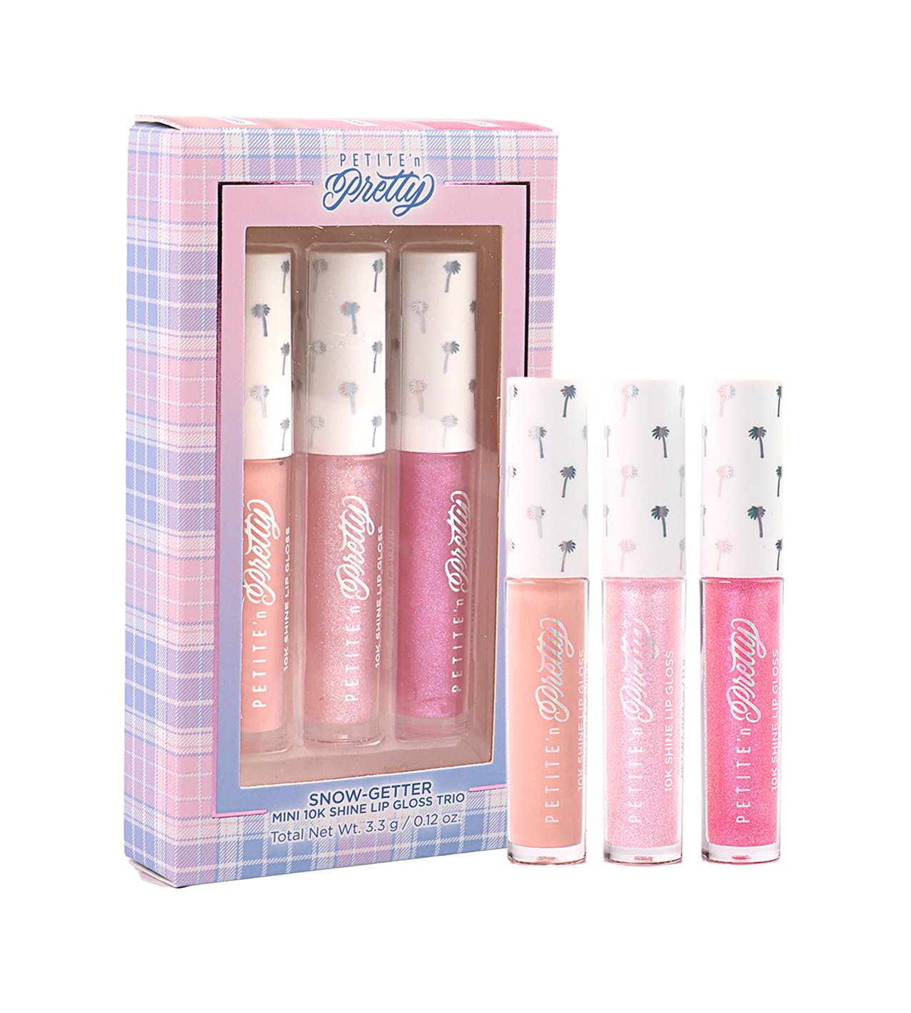 Petite 'N Pretty Snow Getter Lip Gloss Set – Mini 10K Shine Trio for Kids, Tweens & Teens – Non-Toxic, High-Gloss Sparkly Makeup – Gift-Ready Clean Beauty Set