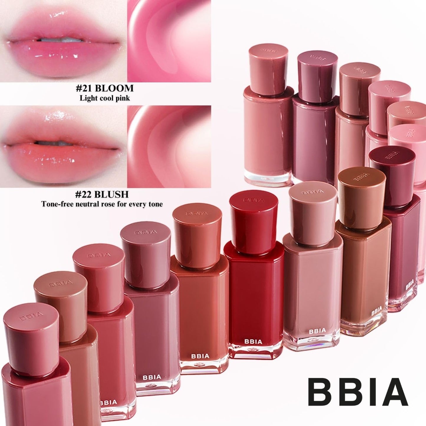 BBIA Glow Lip Tint – Lip Plumping, Volumizing Glossy & Glowy Lip Stain Naturally Moisturizing Comfortable Texture Lightweight Long-Lasting Vivid Color Non-Sticky Non-Dry Korean (15 SPRING, Pack of 1)