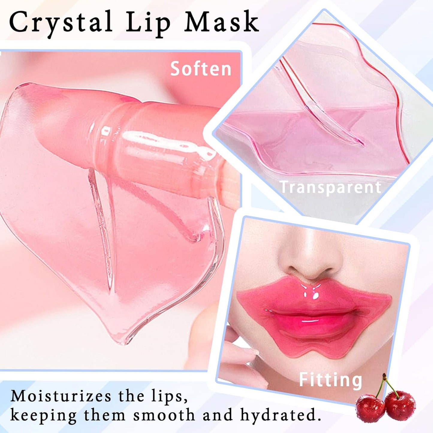 30PCS Moisturizing Lip Masks Set, Overnight Bulk Lip Patches, Long-lasting Hydrating Sleeping Lip Plumping Masks for Women 01