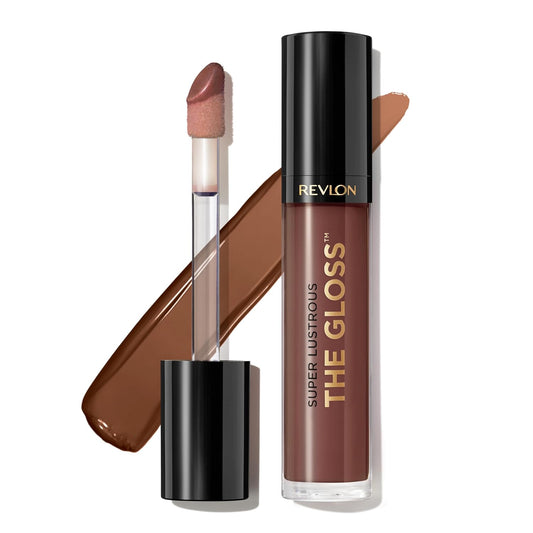 Revlon Super Lustrous Lip Gloss, Non-Sticky, Hydrating, High Shine Finish, 310 Choco Crush, 0.13 oz