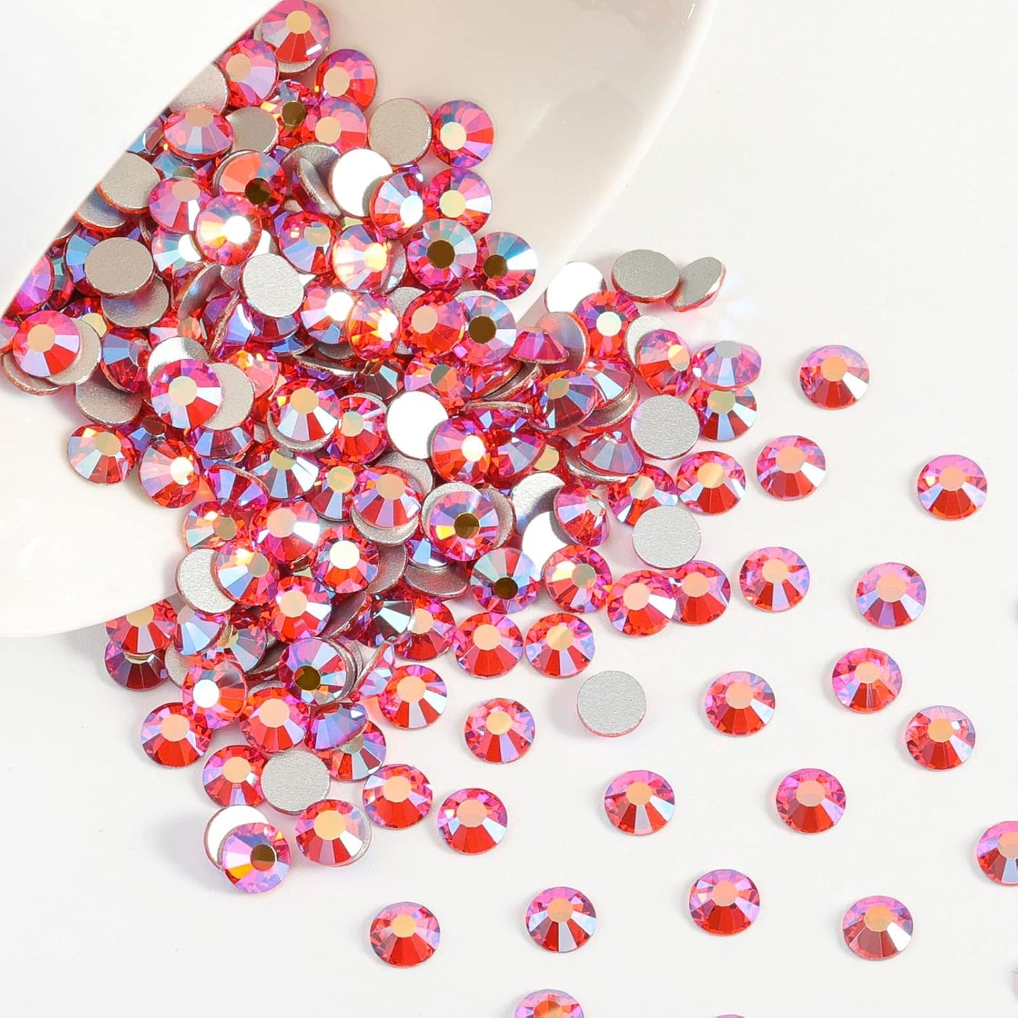 Beadsland 1440 Pieces Flat Back Crystal Rhinestones Round Gems,Hyacinth AB,SS6,1.9-2.1mm