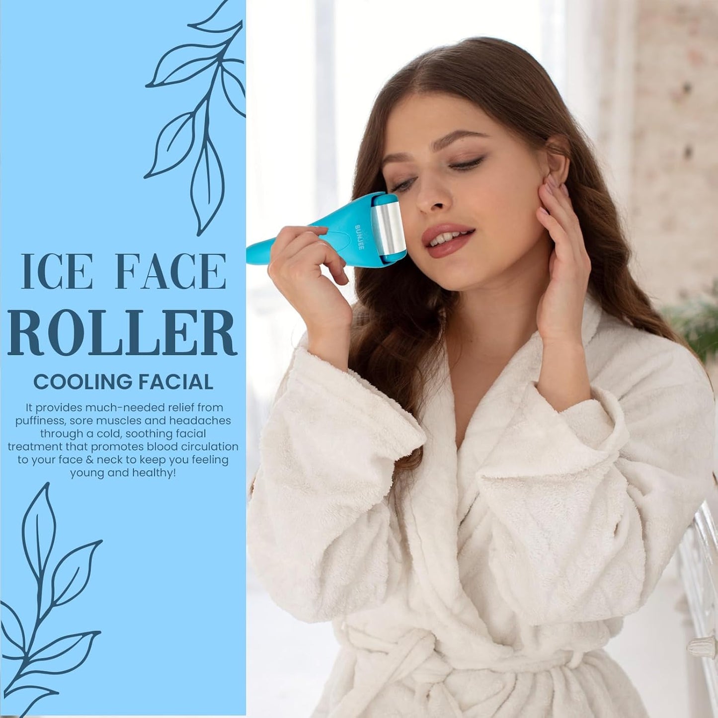 Bunjee Ice Roller For Face Eyes Wrinkles Puffiness Skin Care Beauty Product Men & Women Gift