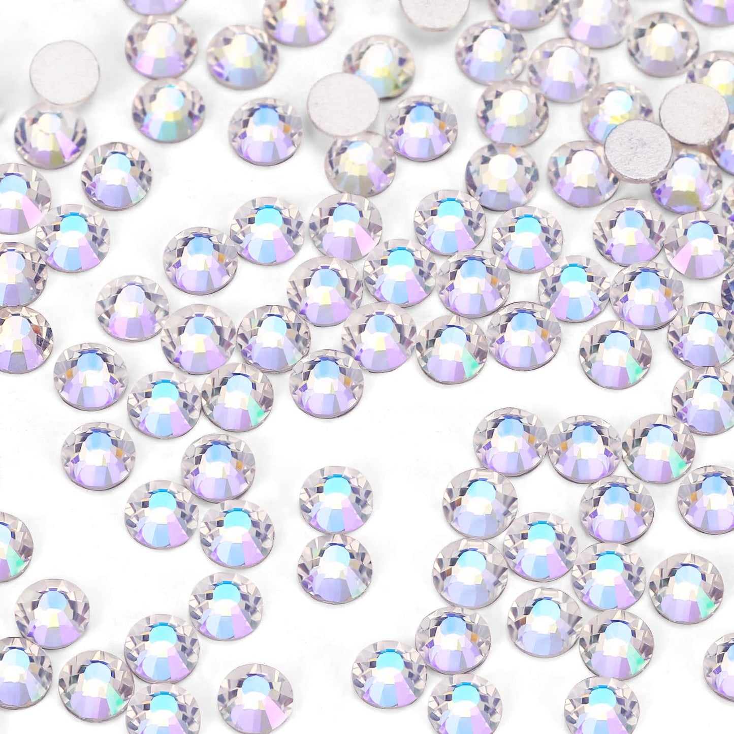 3000Pcs Moonlight Crystal Rhinestones,Glass Flatback Rhinestones Small Gemstones for Nail Face Makeup Art Crafts Clothes Decoration -(SS4,1.6mm,Moonlight)