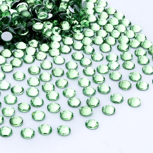3000Pcs Light Green Crystal Rhinestones,Glass Flatback Rhinestones Gemstones Mini for Nail Face Makeup Art Crafts Clothes Decoration - (SS10,2.8mm,Light Green)