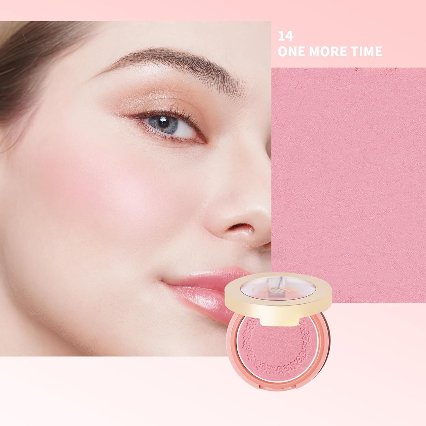 Oulac Baby Pink Blush Makeup| Highly Pigmented Cream Blush| Natural Matte Glow| Shape & Highlight Face| Cruelty-Free Vegan blush 4.8g