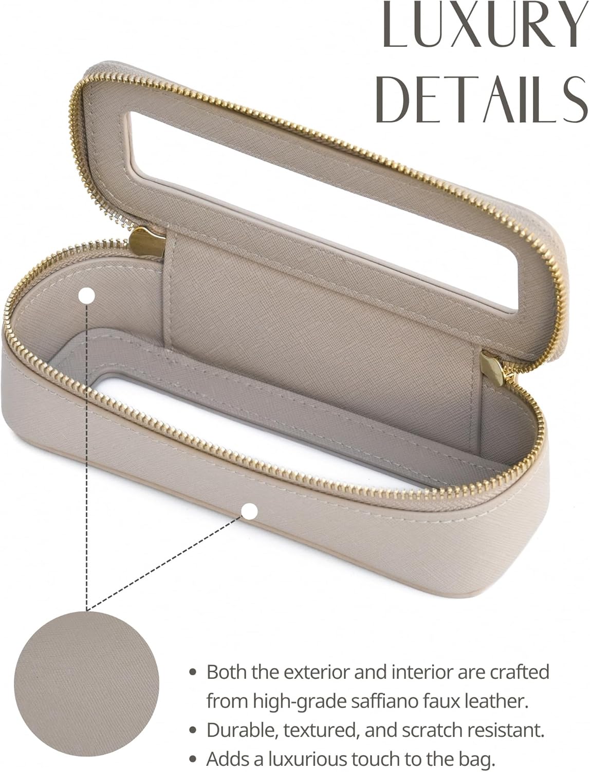 Popvibe Clear Makeup Bag Travel Cosmetic Case Transparent Toiletry Bag with Zipper, Portable Make Up Organizer Traveling Compact Car Bag for Essentials