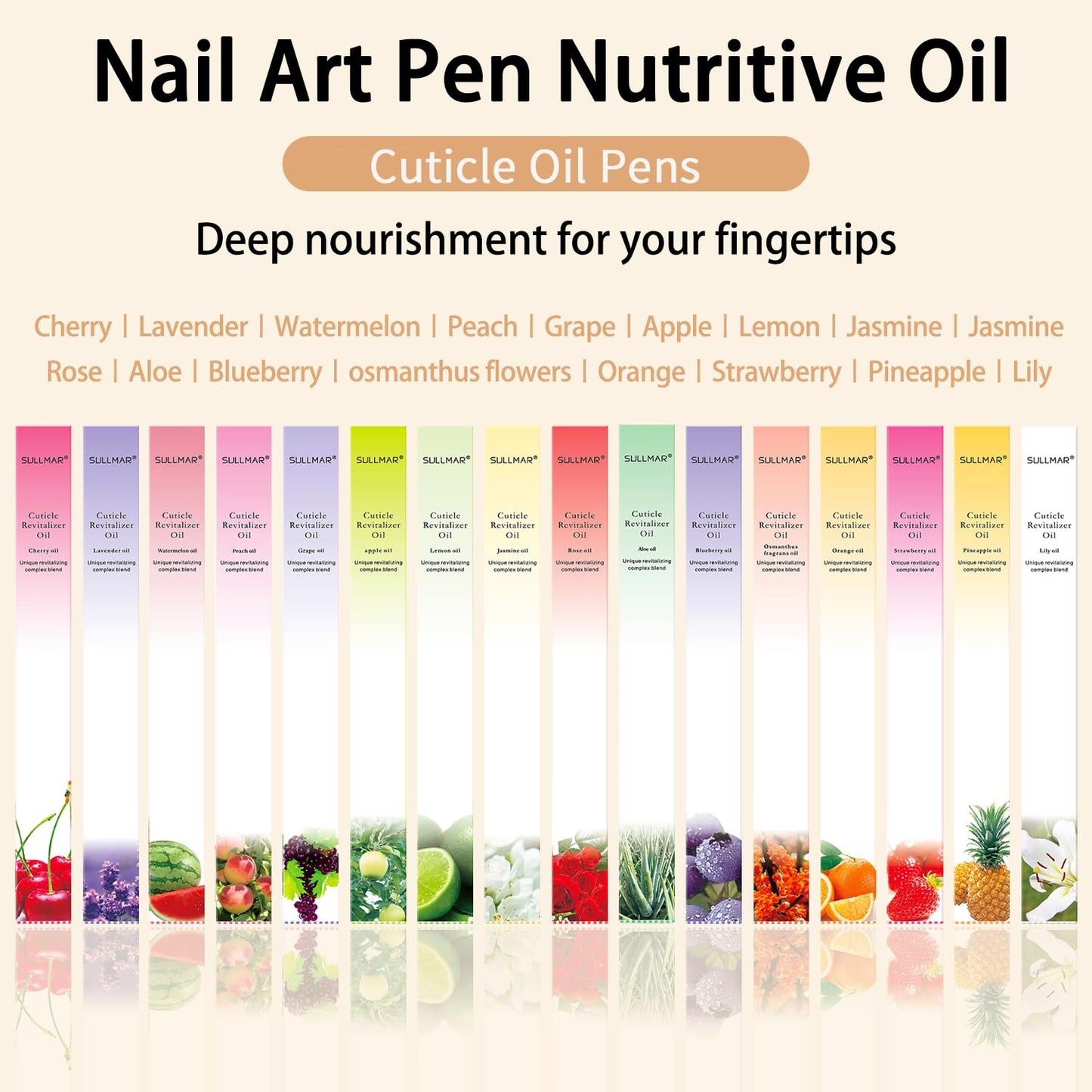 12pcs Cuticle Oil Pen Sweet Almond Nail Growth Serum and Repair Treatment Hydrating Oil for Dry Cuticles and Skin Cuticle Buddy Revitalize Nails with Radiant Cosmetics' Nail Growth Oil