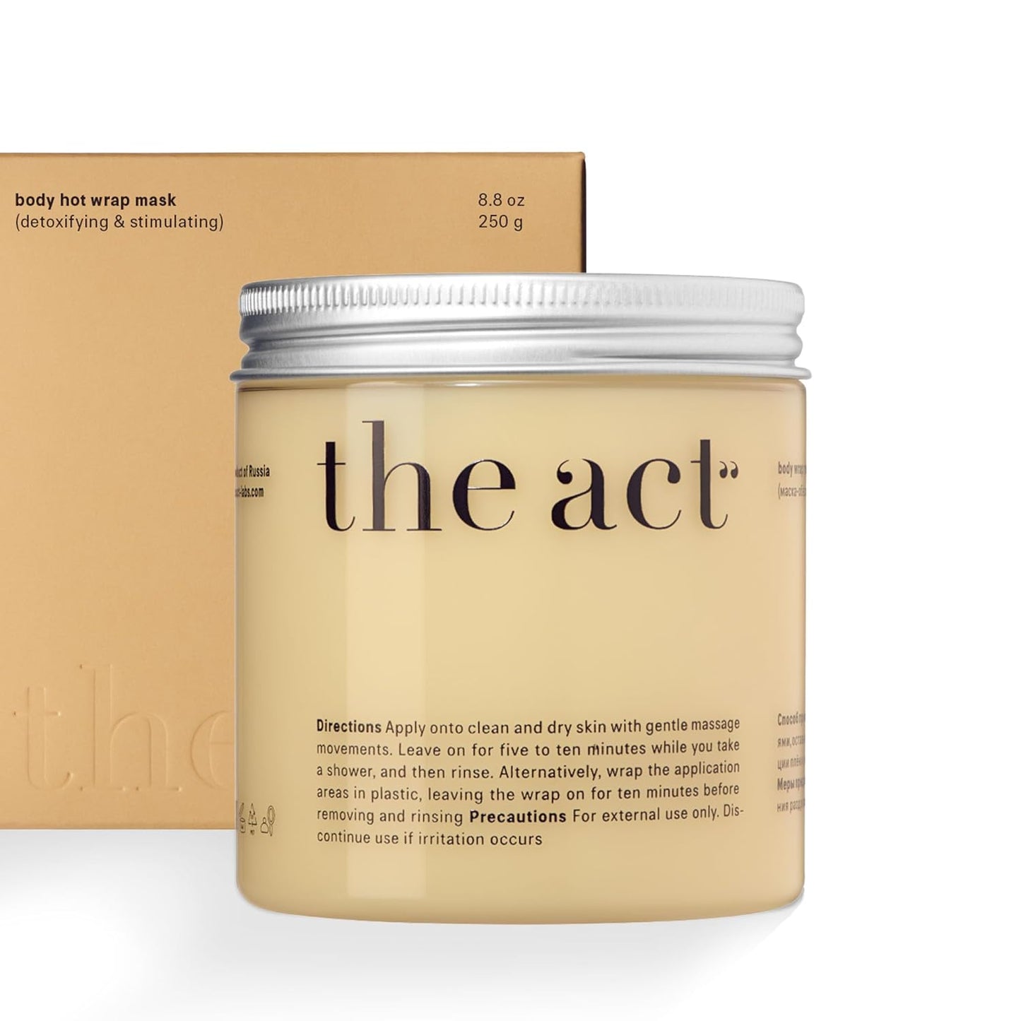 The Act Body Hot Wrap Mask - Firming and Hydrating Body Mask & Wrap for Thighs and Legs, Smooth Skin Effect with Warming & Cooling Sensation, Hot Cream, Self-Care Gift, 8.8 oz