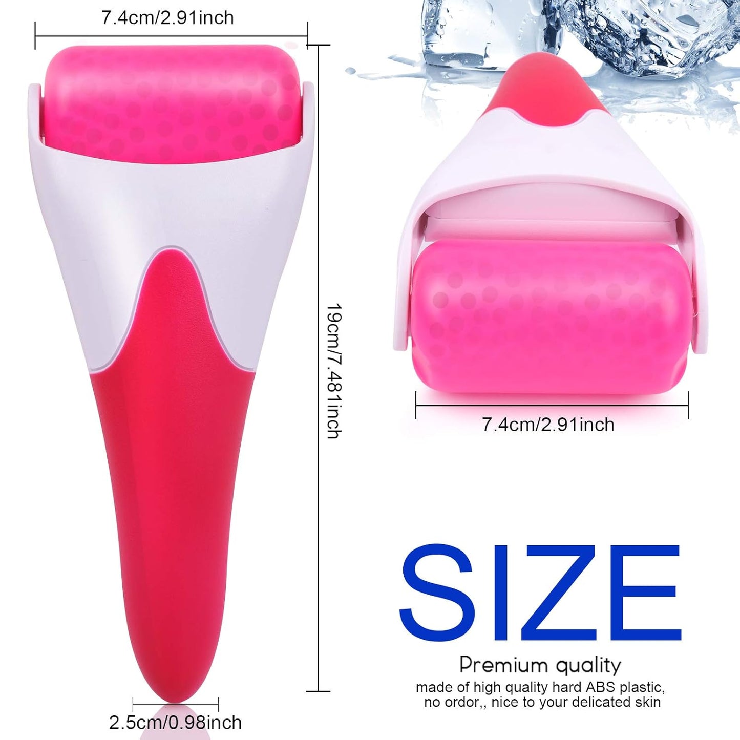 Teenitor Ice Roller, Cold Therapy for Face & Eye Puffiness Relief, Reduce Inflammation, Swelling, and Pain, Mint Scent, Red