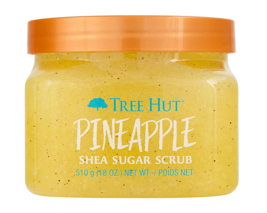 Tree Hut Shea Sugar Scrub - Pineapple - 18 oz - Exfoliating Body Scrub for Smooth, Glowing Skin - Made with Real Sugar and Shea Butter