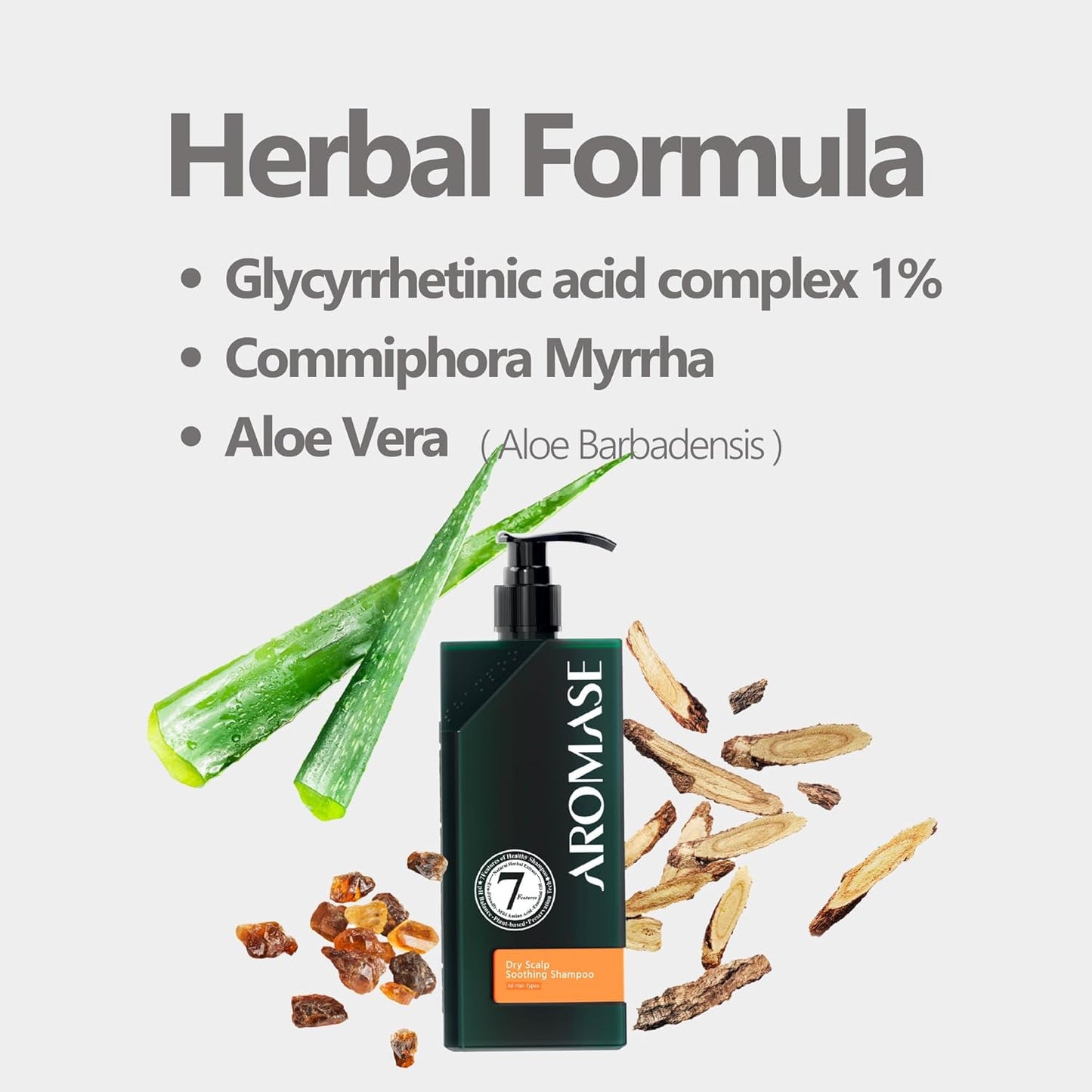 Aromase Dry Scalp Soothing Shampoo - Hydrates, Relieves Dryness and Itchiness - Amino Acid-Based Formula - No Parabens, SLS, or Silicone - 14 oz