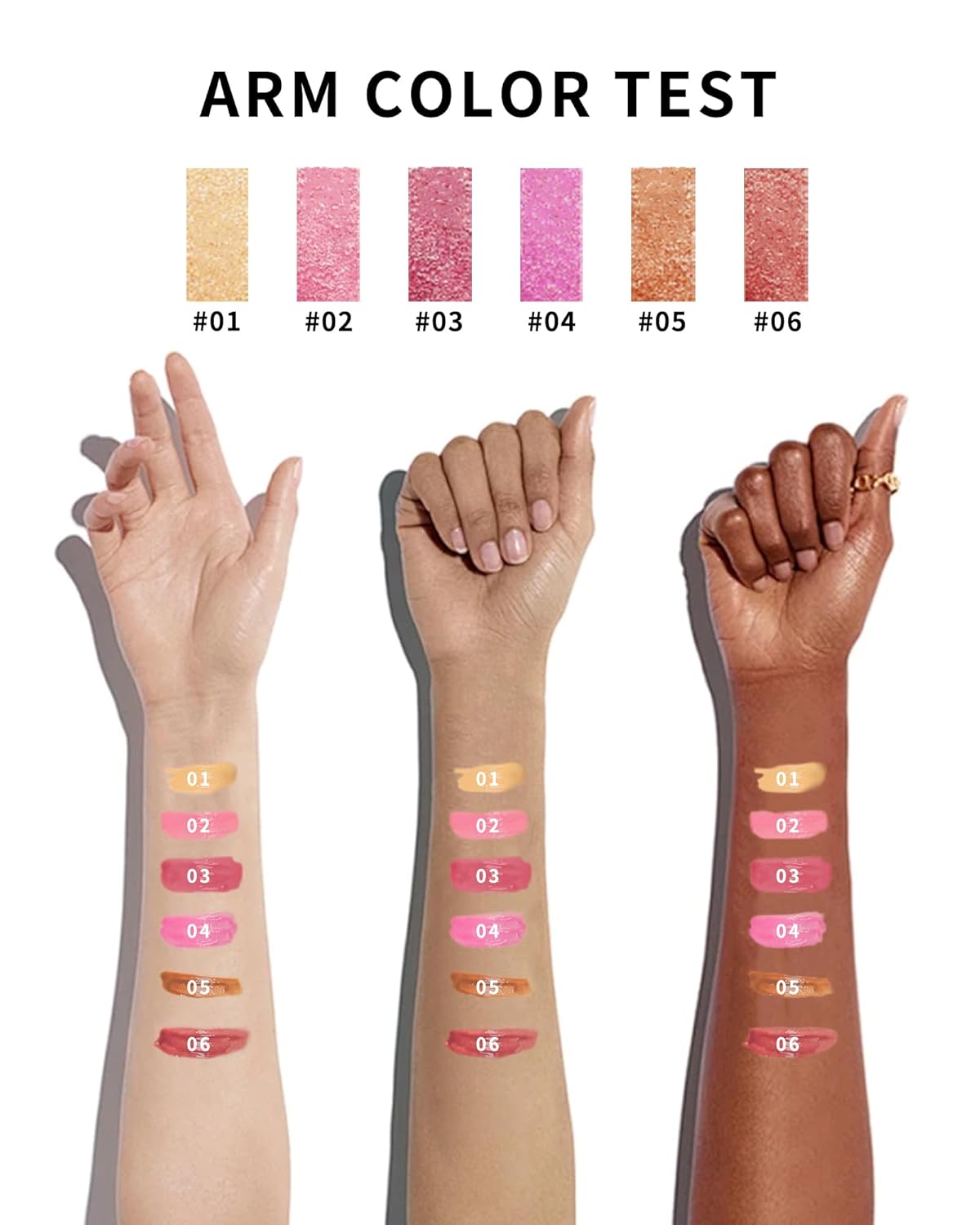 Metallic Glitter Pink Lipstick Long Lasting,Diamond Shimmer Liquid Lipstick Transfer Proof Non-Stick Nude Lip Gloss,High Pigmented Lip Color Creamy Lip Stick Makeup for Women-04