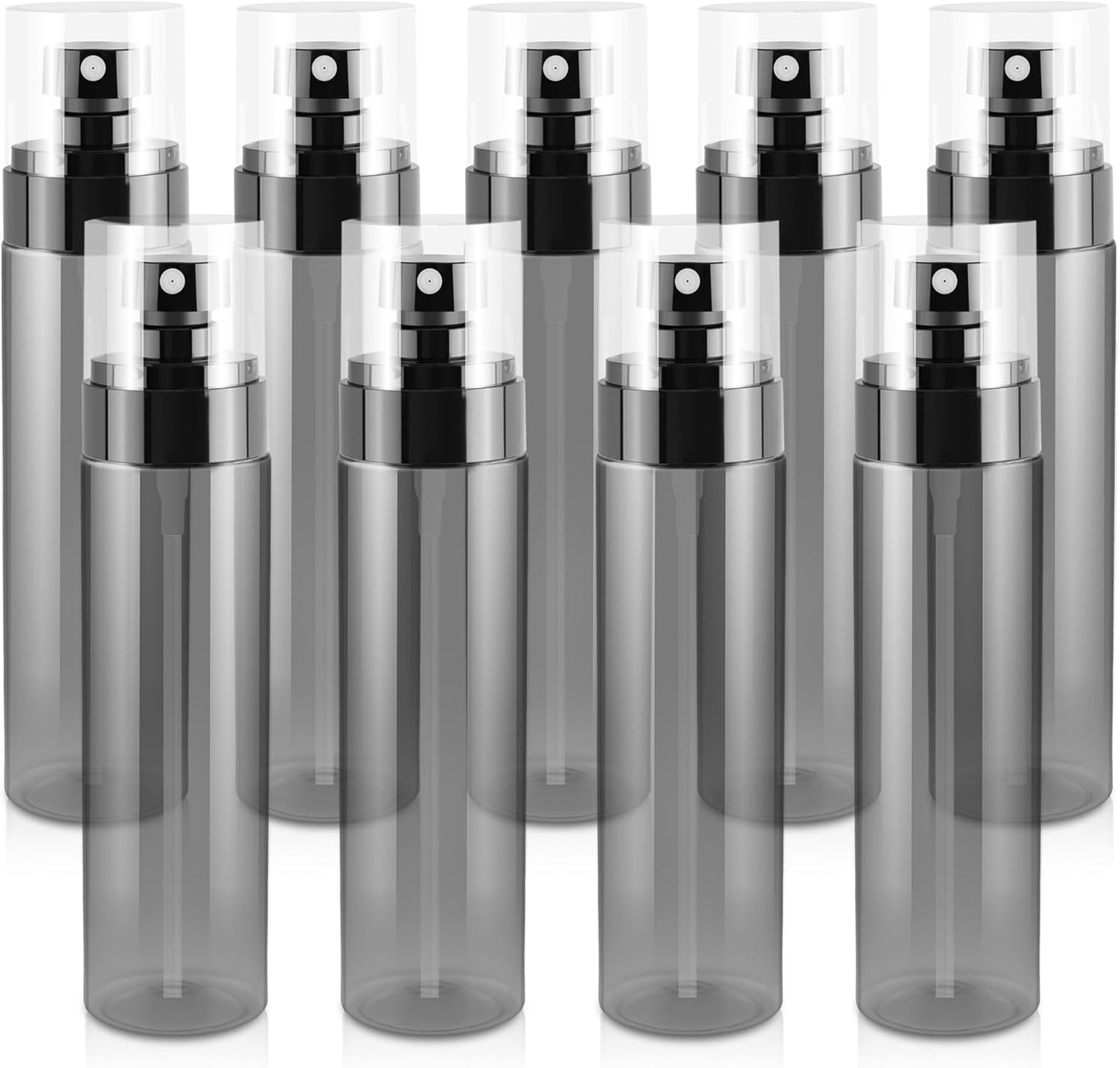 9Pack Small Spray Bottle, 4oz Black Plastic Fine Mist Mini Spray Bottles, Empty Refillable Travel Bottles for Hair, Cleaning, Salons, Planting, Skin Care