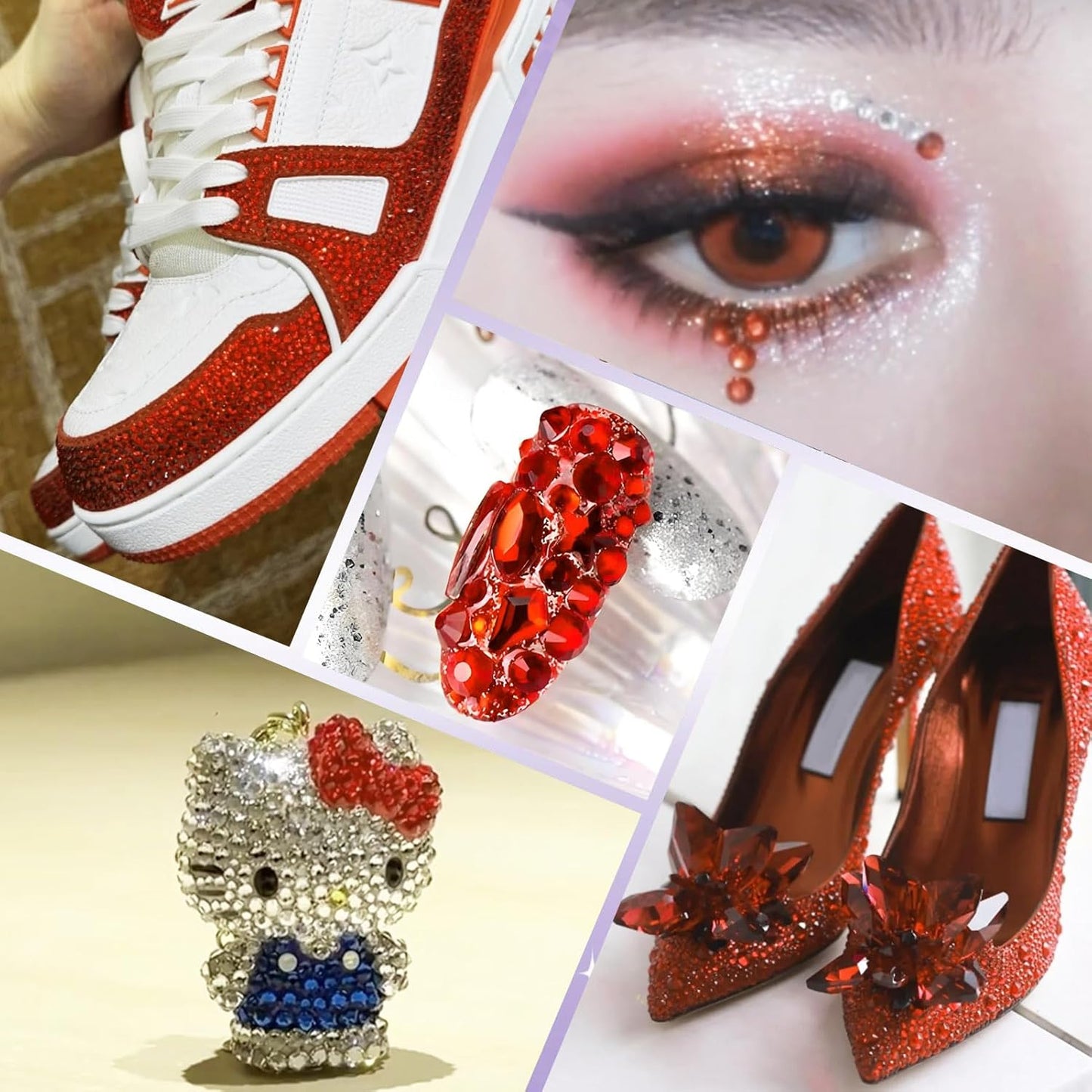 2000PCS SS12 Flatback Rhinestones | 12-Facet Diamond-Cut Glass Gems for Nail Art, Clothing, DIY Crafts |Glue-On Decoration Stones with Silver Backing(Hyacinth)