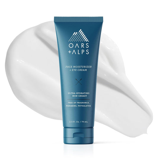 Oars + Alps Anti-Aging Face Moisturizer & Eye Cream, Hydrating Skincare with Shea Butter & Jojoba Oil, Lightweight, Non-Greasy, Vegan & Gluten Free, For Men & Women