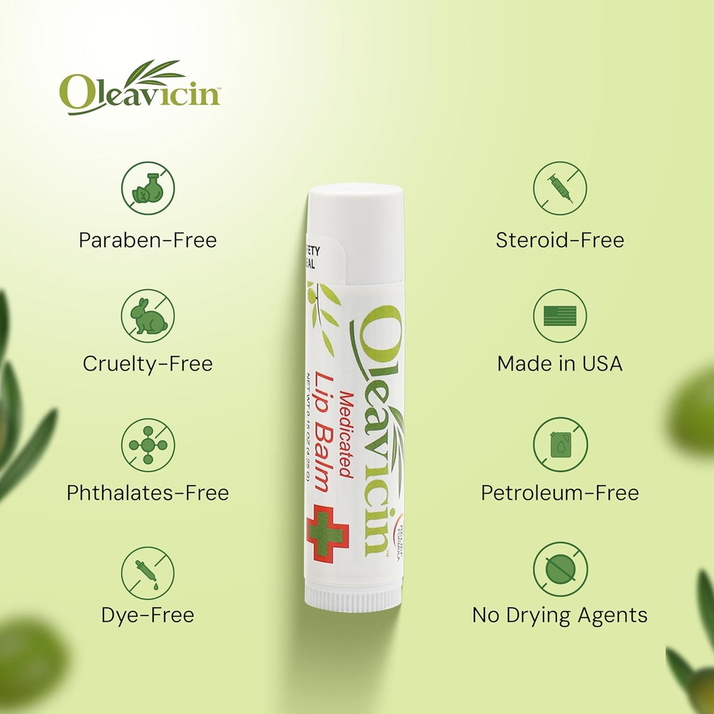 Natural Lip Balm by Oleavicin | Dry Lip Relief | Patented Moisturizing Formula for Chapped Lips | Organic Olive Leaf Extract (3)