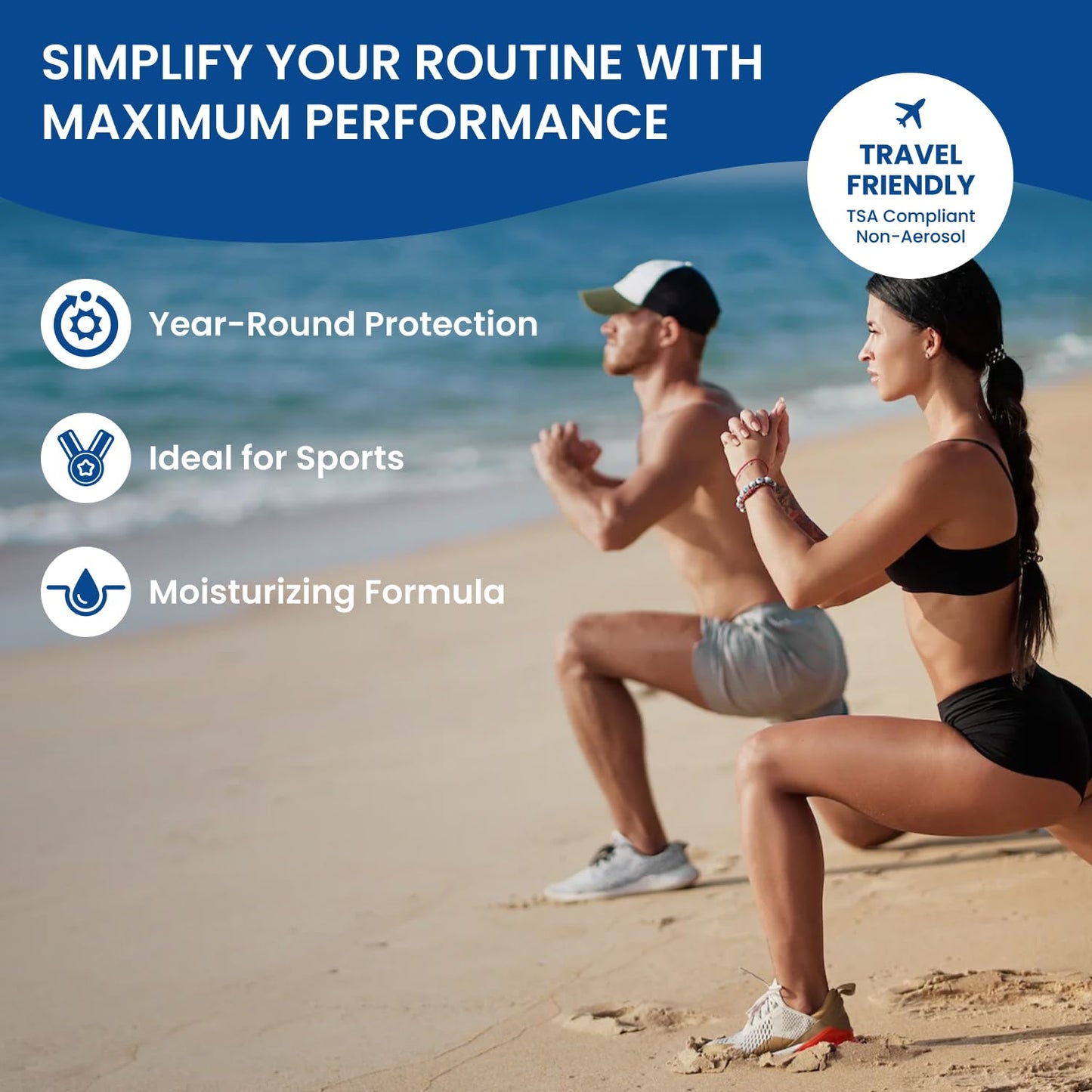 BU SPF 50 Sunscreen Spray for Face and Body, Fragrance Free, Clear Non Aeorsol, Non Greasy and Water Resistant (2-pack)