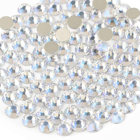 beadsland Flat Back Crystal Rhinestones Round Gems, Blue Moonlight (4.6-4.8mm) SS20/1440pcs