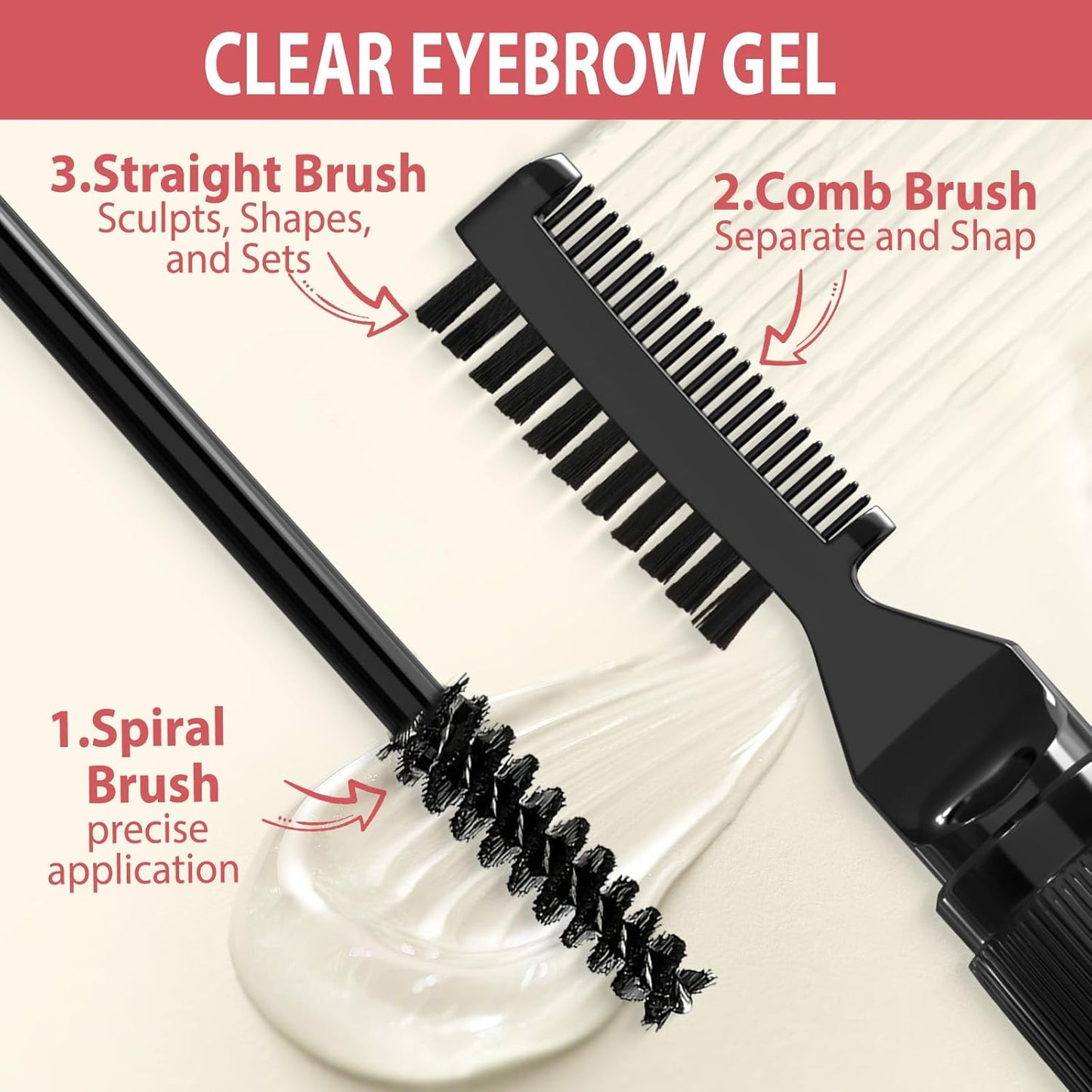 Eyebrow Pen Kit, with Microblading Eyebrow Pen, Eyebrow Gel, Eyeliner, Eyebrow Brush, Eyebrow Pencils for Women, Waterproof, Smudge Proof, Long Lasting Makeup Formula - Gray